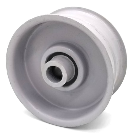 Terre Products Replacement Flat Idler Pulley - 2.25'' Flat Dia. - 3/8'' Bore - Steel 31225100